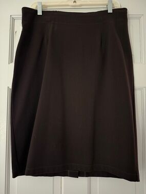 Eileen Fisher Dark Brown Pencil Skirt